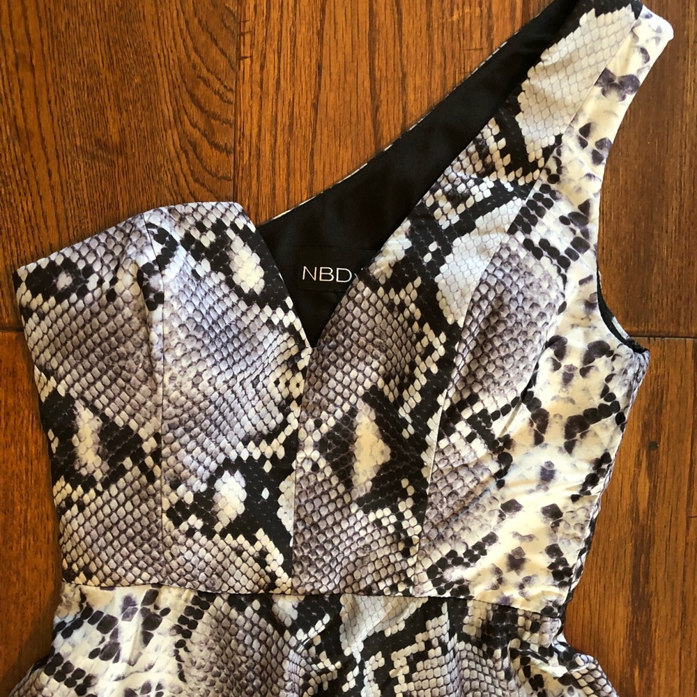 NBD Snakeskin Cocktail Dress